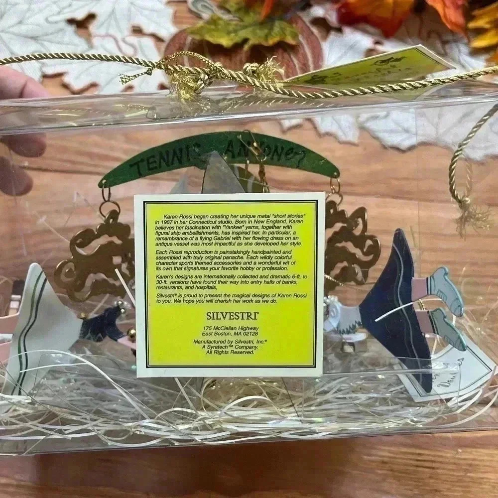 Fanciful Flights by Karen Rossi Ornaments/mobile Two Tennis Players NWT - Picture 8 of 8
